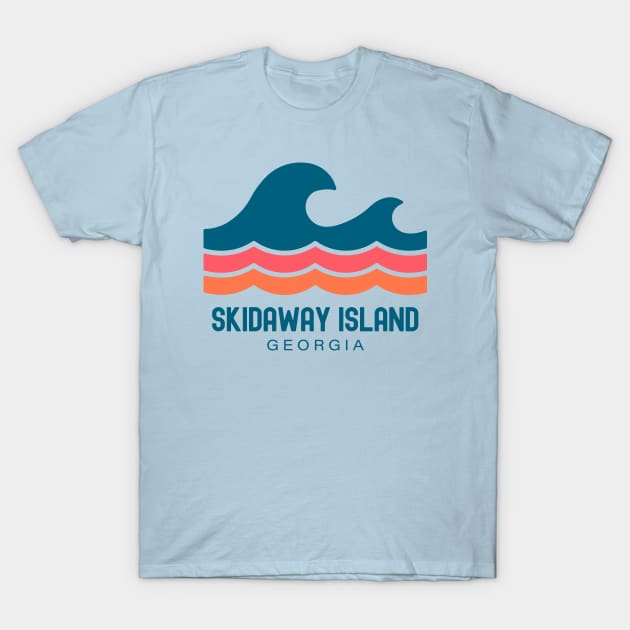 Skidaway Island Georgia Vintage Wave T-Shirt by TGKelly